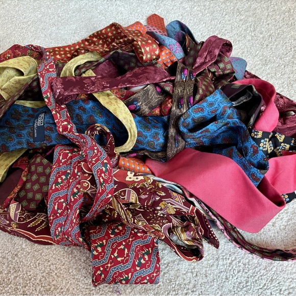 Lot Of Vintage Men’s Neckties All Silk Hermes Ferragamo Armani Ralph Lauren…. - Picture 2 of 2